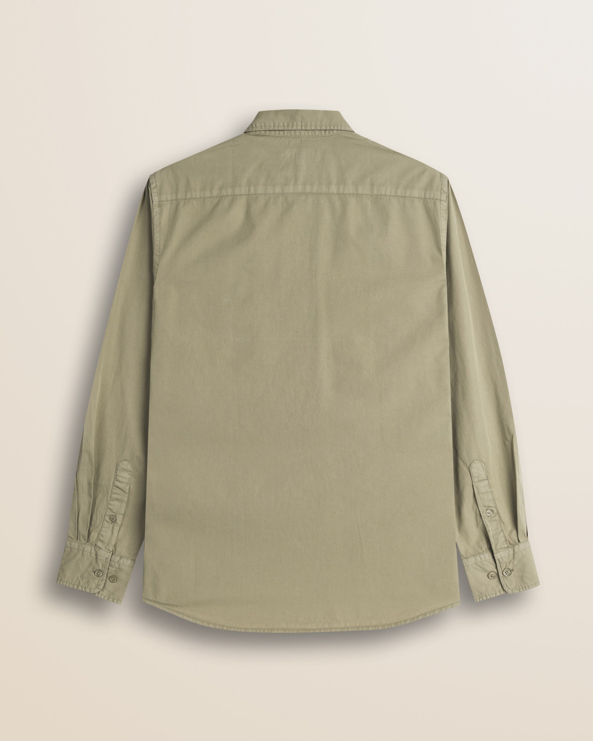 Camicia Workwear in Gabardina Tinta in Capo retro - Elmwood Brown