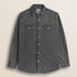 Camicia con Doppia Tasca e Bottoni a Pressione fronte - Grey Denim