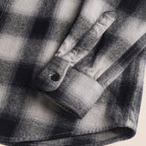 Camicia Overshirt in Flanella Pesante a Quadri dettaglio manica - Black Hombre Check