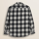 Camicia Overshirt in Flanella Pesante a Quadri retro - Black Hombre Check