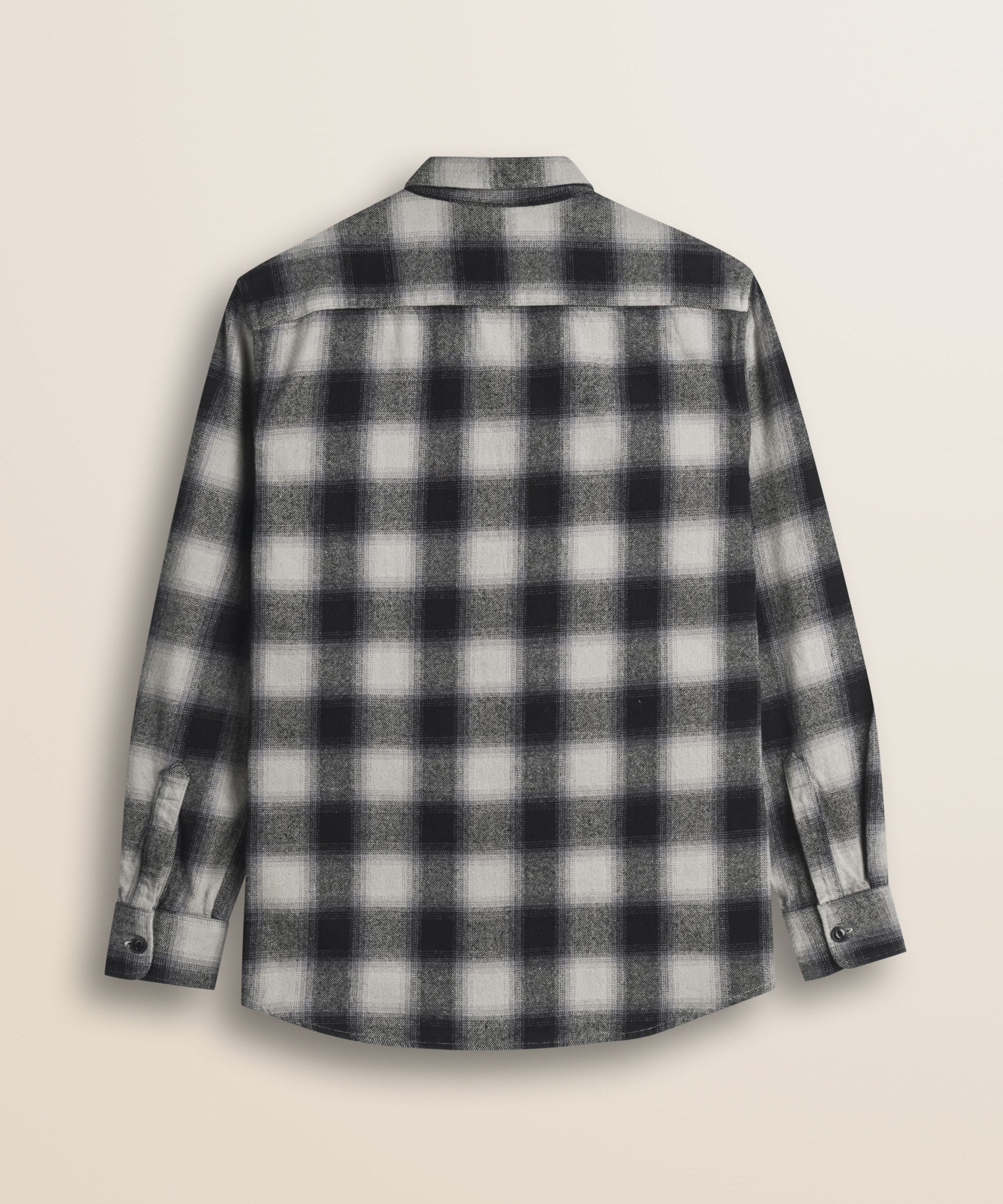 Camicia Overshirt in Flanella Pesante a Quadri retro - Black Hombre Check