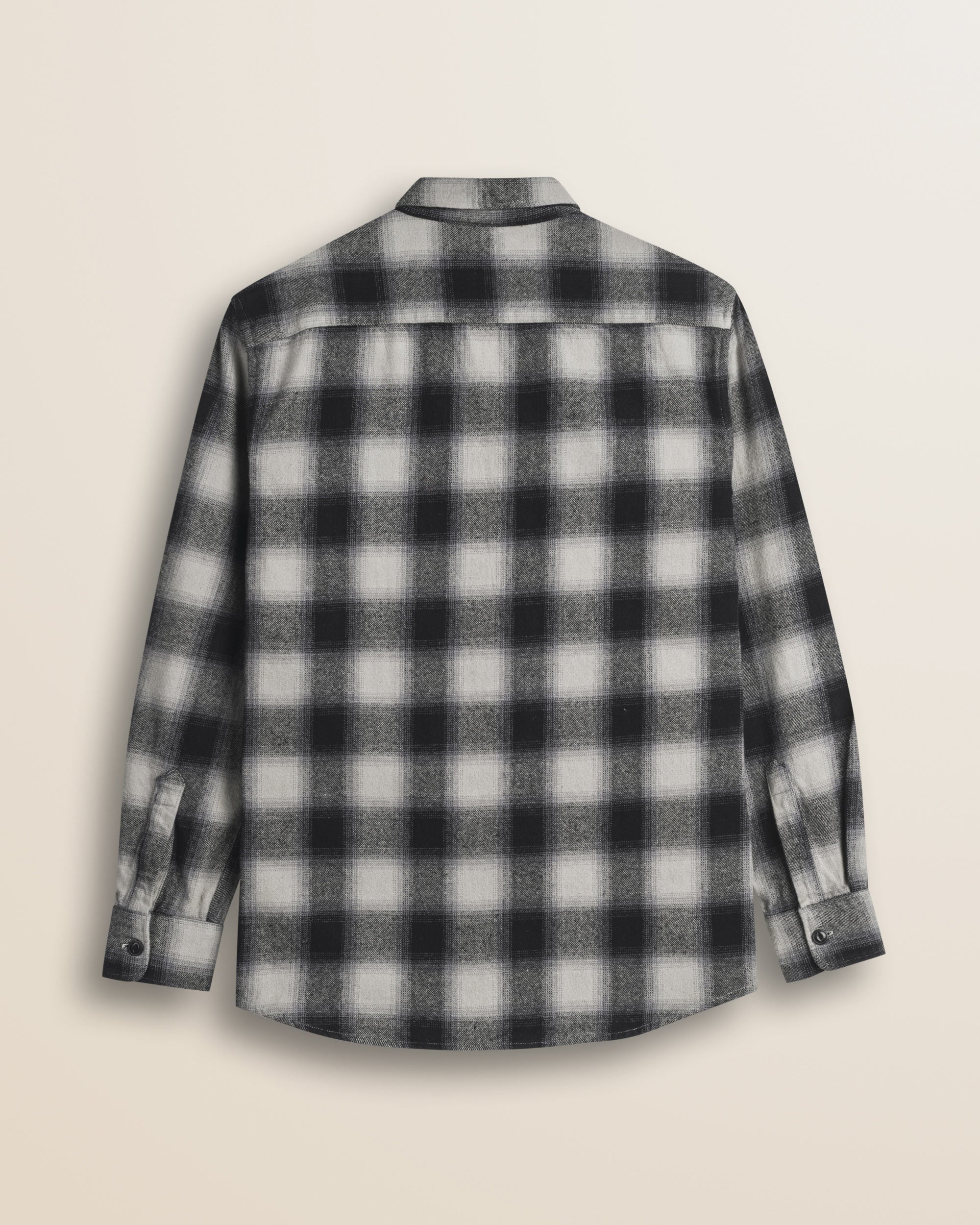 Camicia Overshirt in Flanella Pesante a Quadri retro - Black Hombre Check