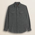 Camicia Overshirt in Flanella Pesante fronte - Grey Melange
