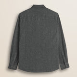Camicia Overshirt in Flanella Pesante retro - Grey Melange