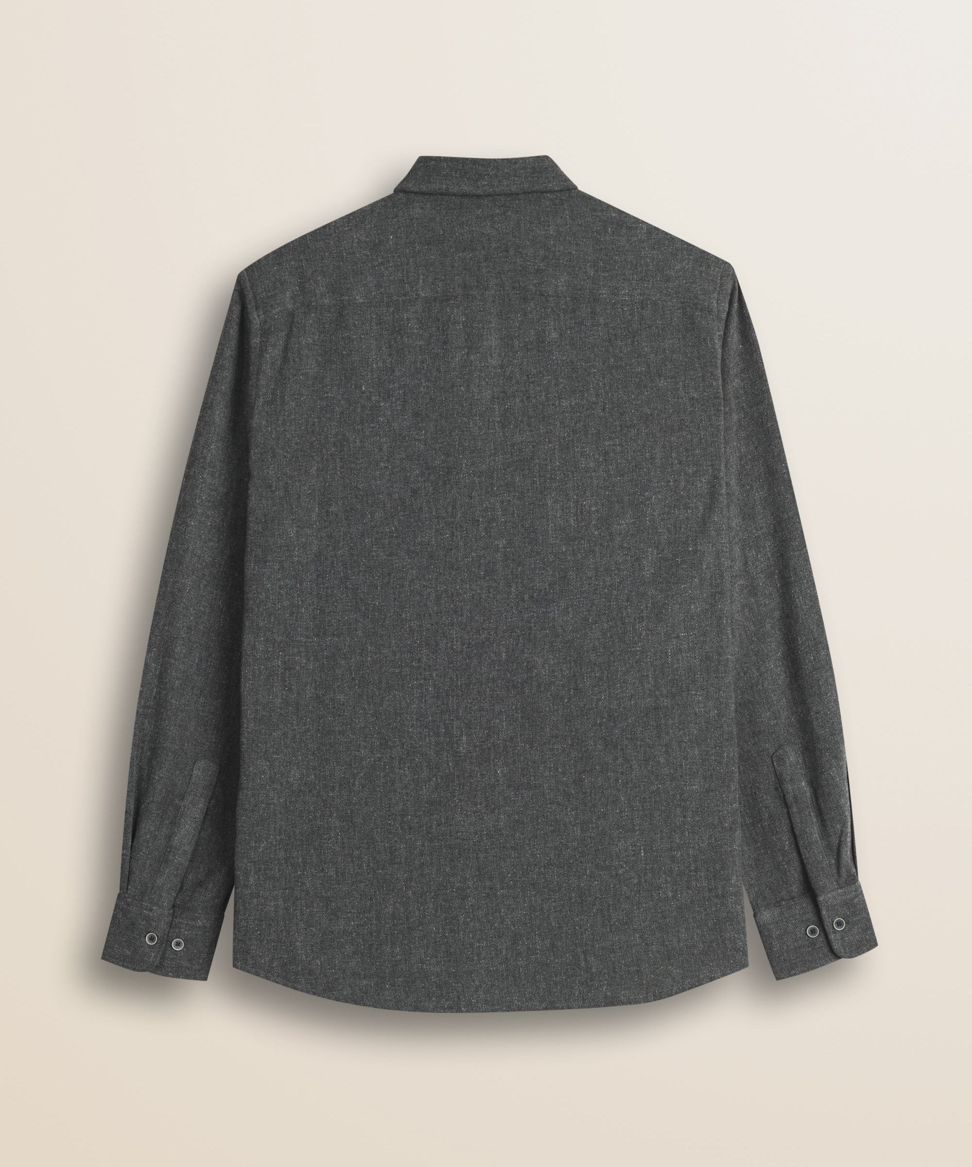 Camicia Overshirt in Flanella Pesante retro - Grey Melange