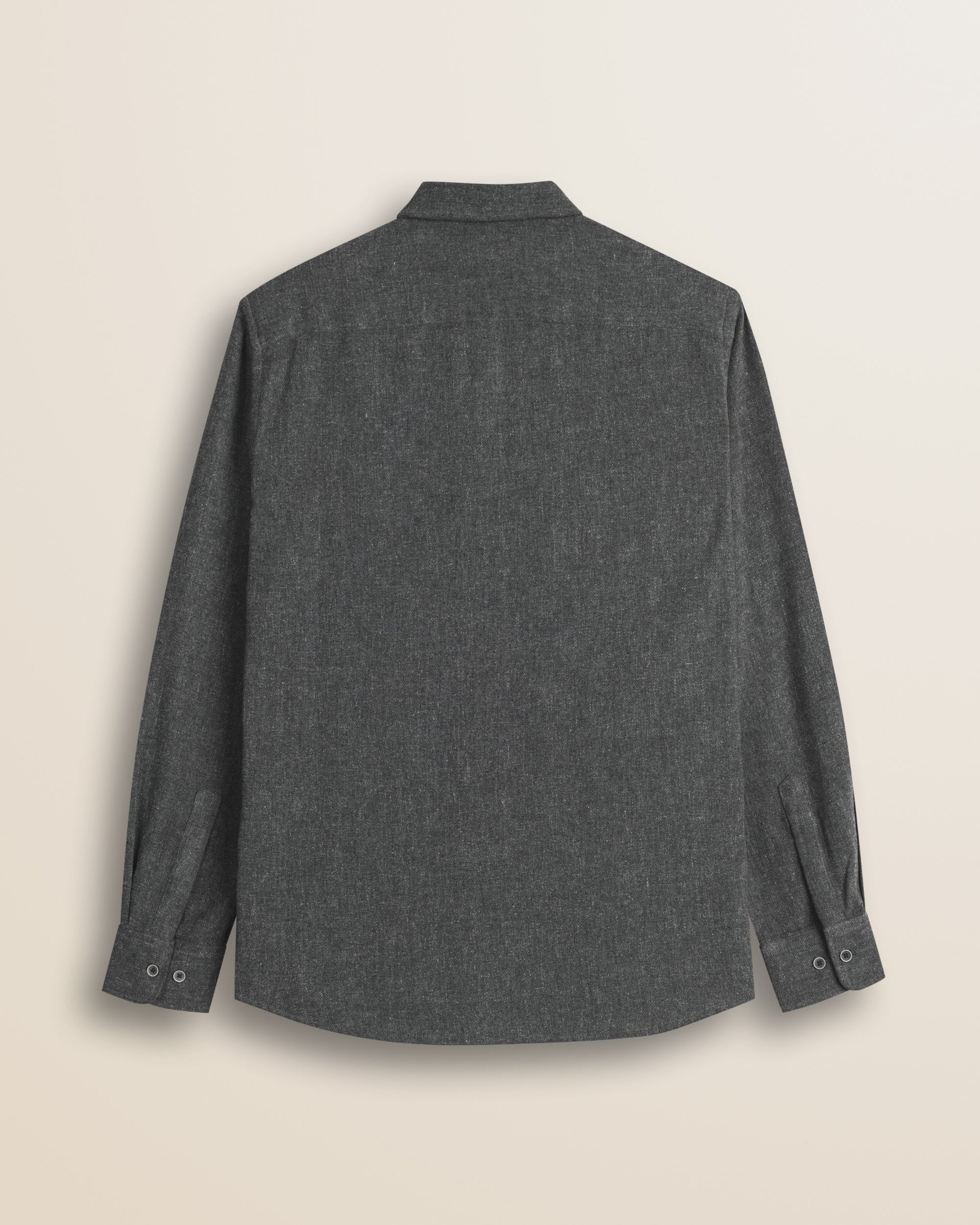 Camicia Overshirt in Flanella Pesante retro - Grey Melange