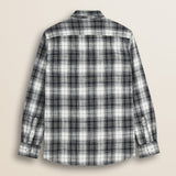 Camicia in Cotone Slub a Quadri con Taschino retro - Black Check