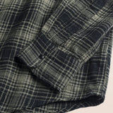 Camicia in Cotone Slub a Quadri Stile Workwear dettaglio manica - Green Check