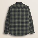 Camicia in Cotone Slub a Quadri Stile Workwear retro - Green Check