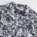 Camicia da bowling con stampa all-over - Blu and Wite Floral Print