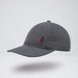 Cappellino con Visiera in Velluto a Coste - Blue Gray