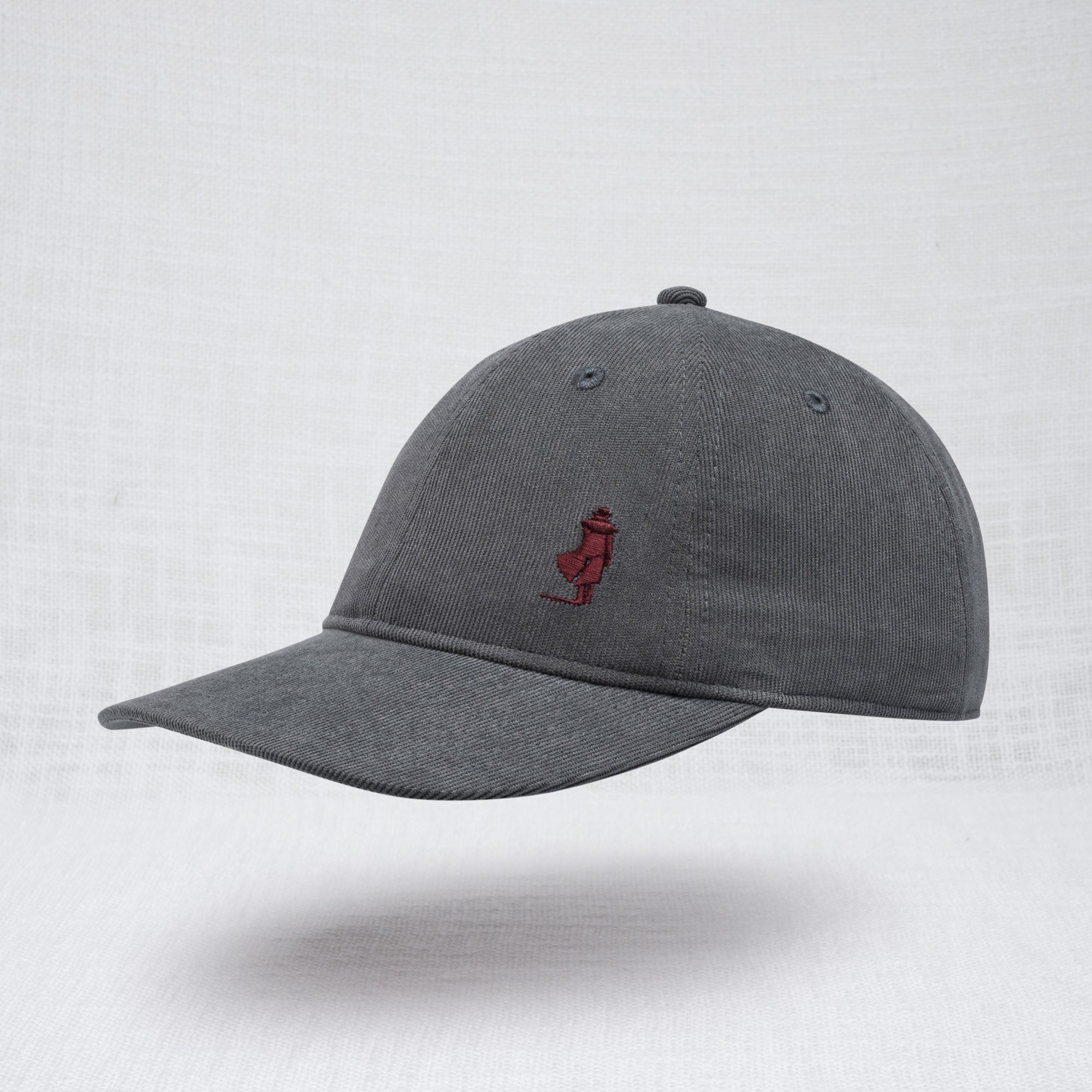 Cappellino con Visiera in Velluto a Coste - Blue Gray