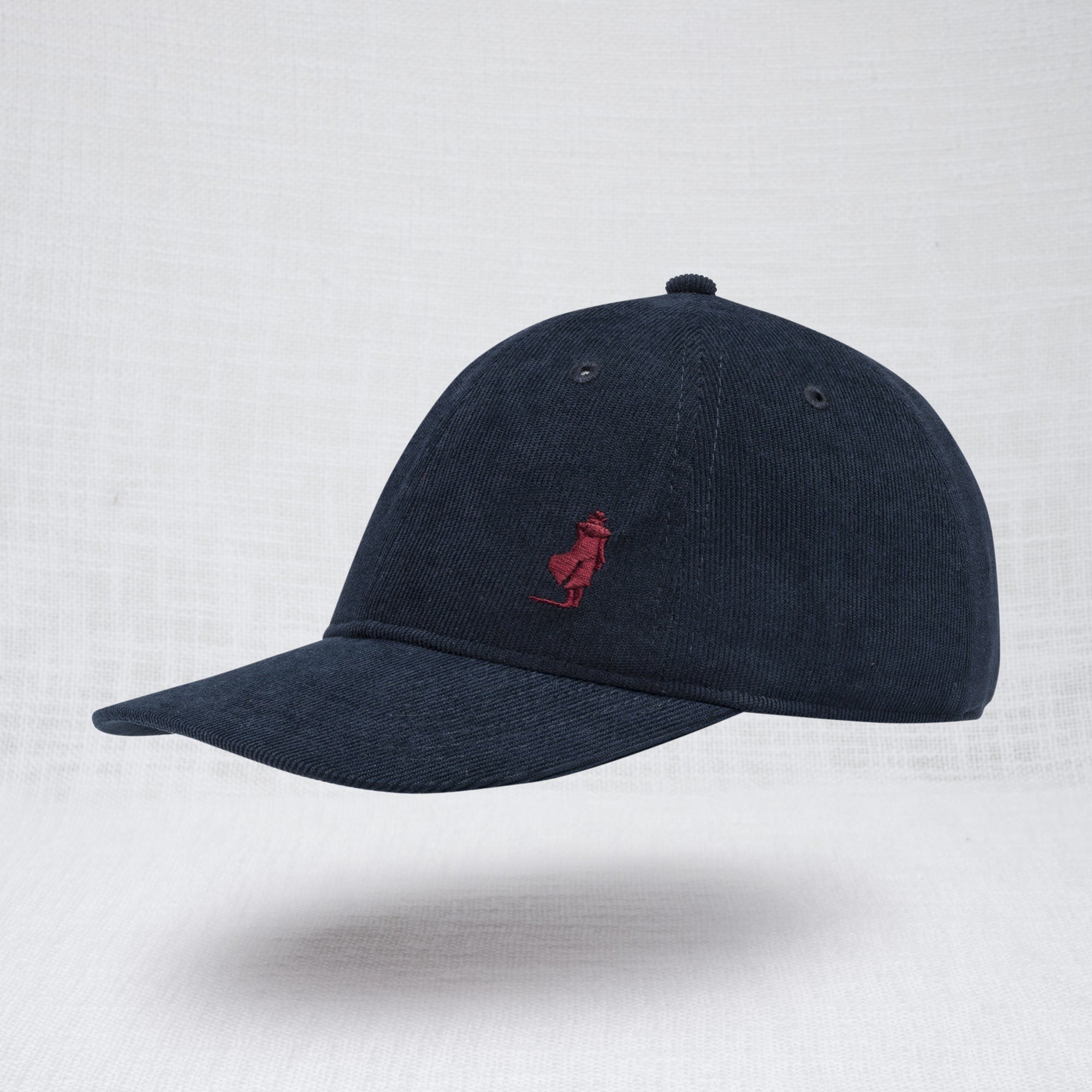 Cappellino con Visiera in Velluto a Coste - Blue Navy
