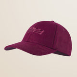 Cappello con Visiera in Misto Lana Tinta Unita fronte - Merlot
