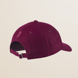Cappello con Visiera in Misto Lana Tinta Unita - Merlot