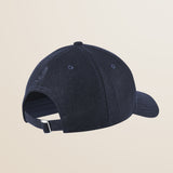 Cappello con Visiera in Misto Lana Tinta Unita retro - Navy Blue