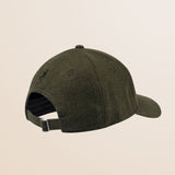 Cappello con Visiera in Misto Lana Tinta Unita - Olive Night