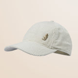 Cappello con Visiera in Velluto a Coste fronte - Gardenia