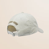 Cappello con Visiera in Velluto a Coste - Gardenia