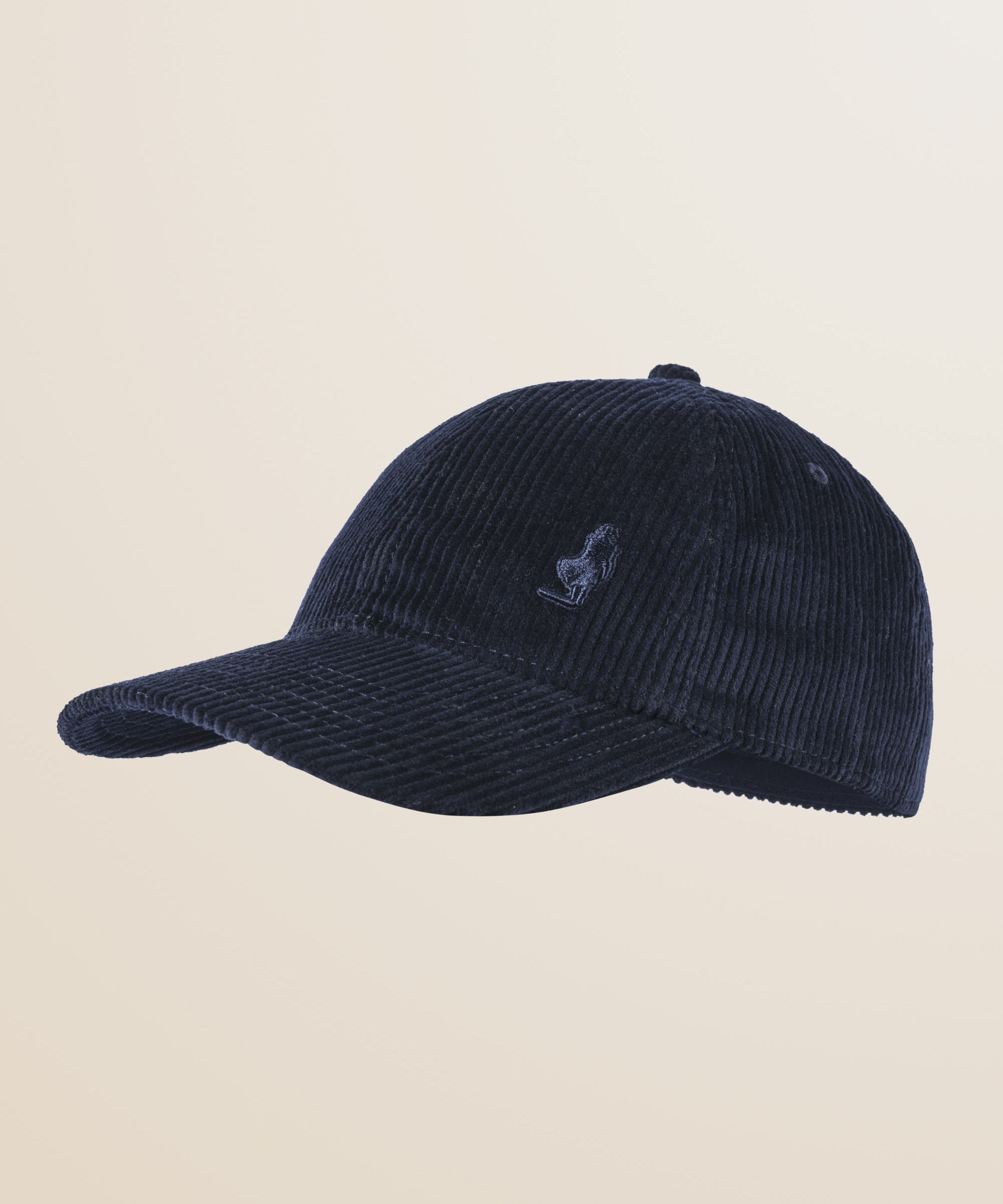 Cappello con Visiera in Velluto a Coste fronte - Navy Blue