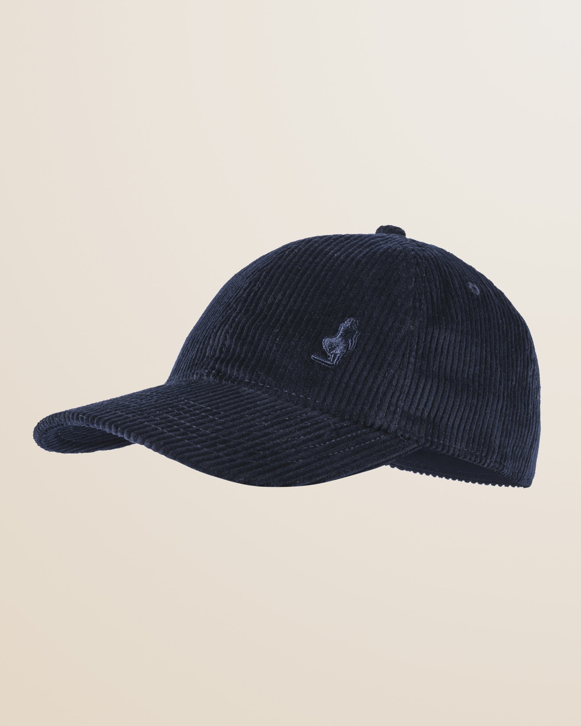 Cappello con Visiera in Velluto a Coste fronte - Navy Blue