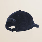 Cappello con Visiera in Velluto a Coste - Navy Blue