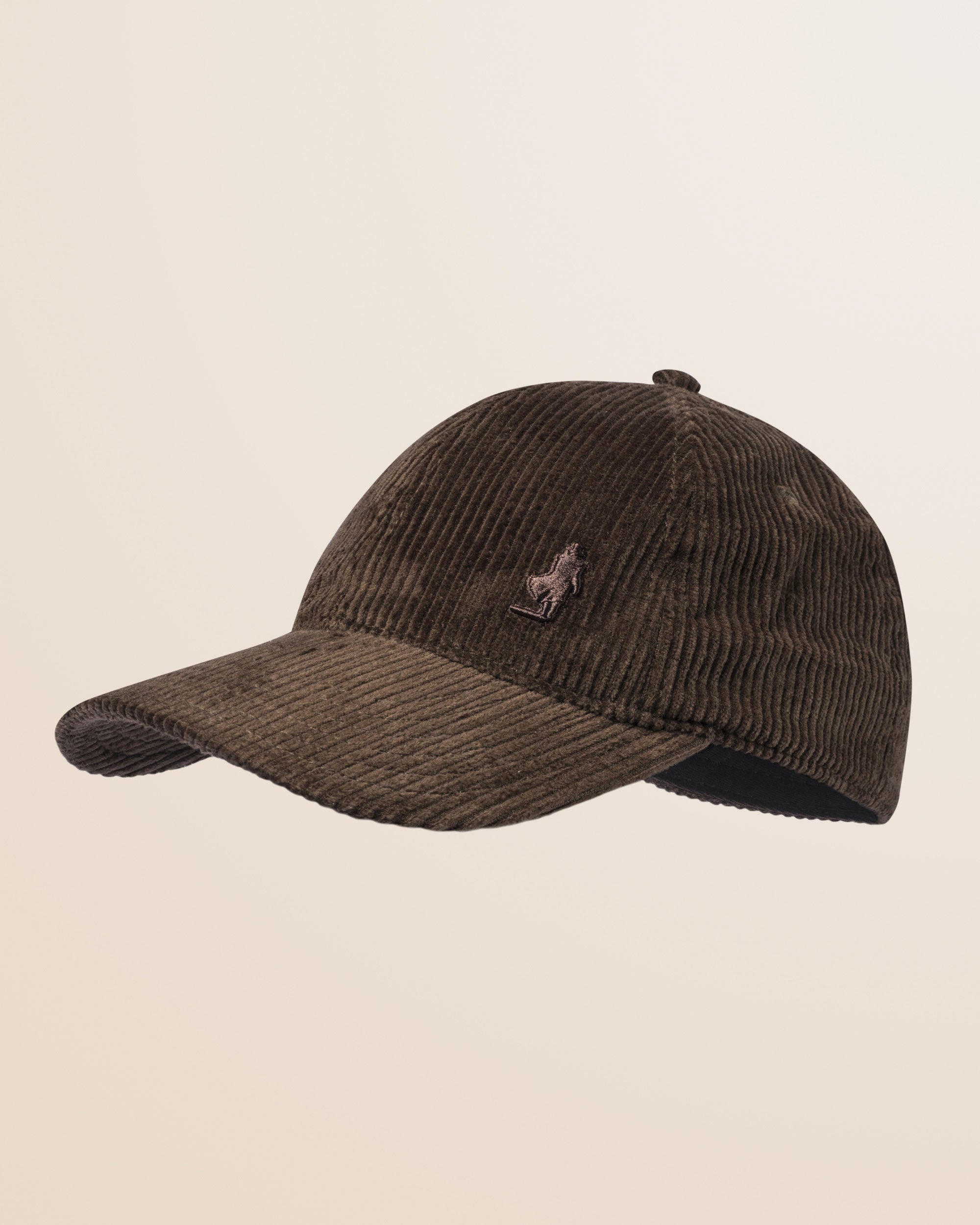 Cappello con Visiera in Velluto a Coste fronte - Chocolate