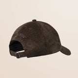 Cappello con Visiera in Velluto a Coste - Chocolate