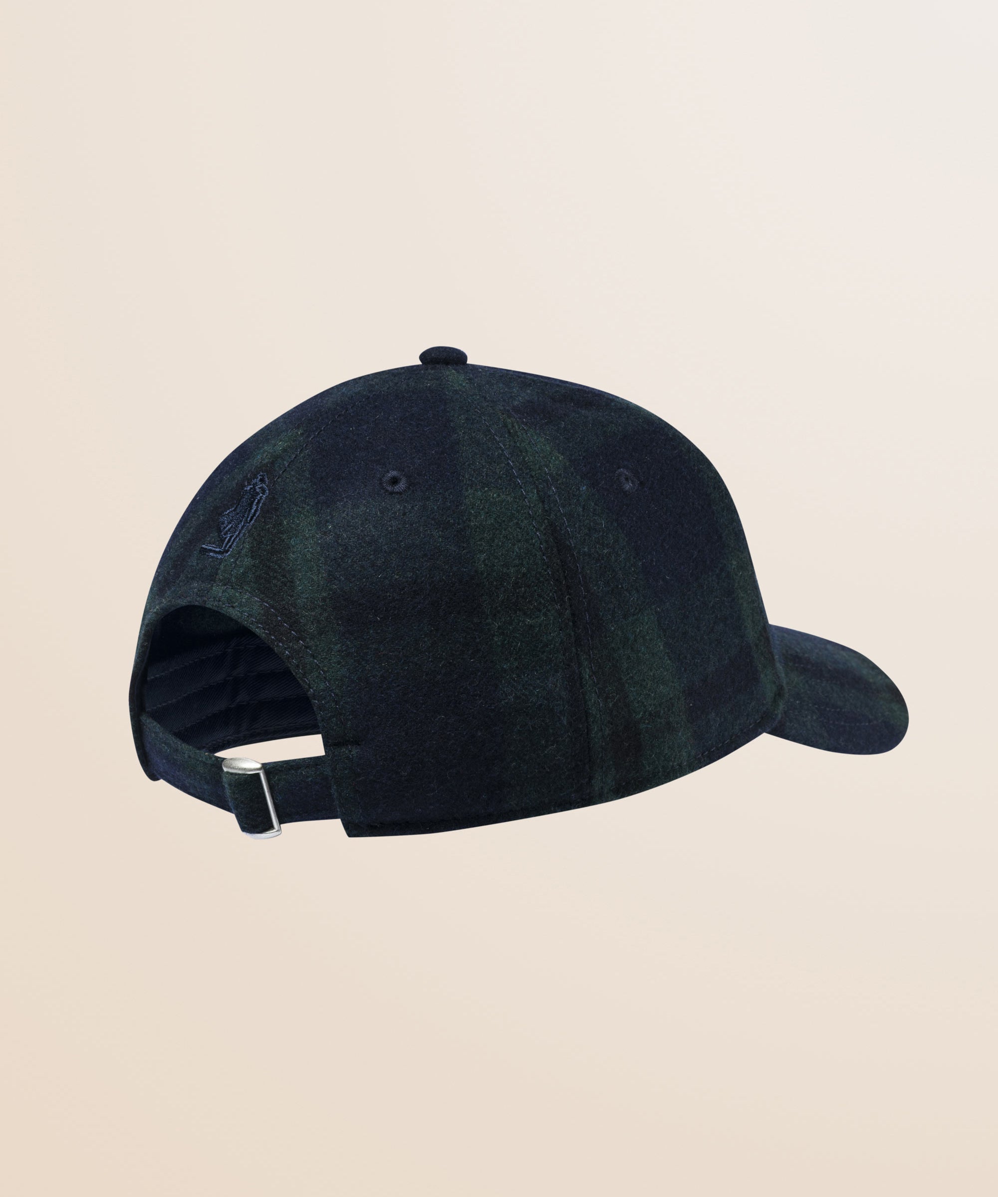 Cappello con Visiera in Misto Lana a Quadri - Black Watch Check