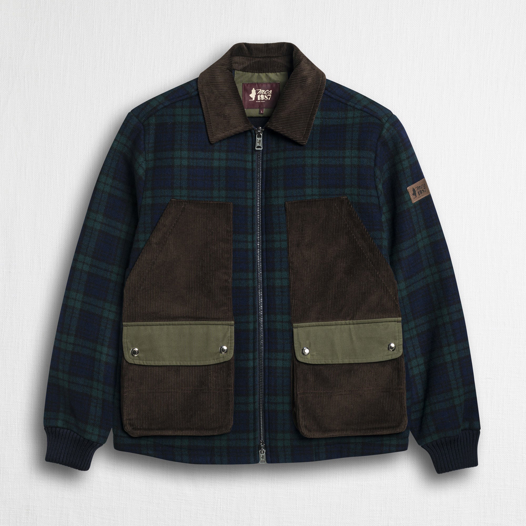 Giacca Harrington in lana check Black Watch - Black Watch