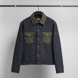 Giacca Trucker in Lana e Lino