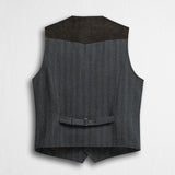 Gilet in Lana Herringbone