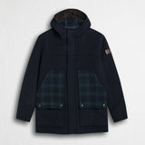 Caban in lana check Black Watch - Blue Navy