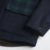 Caban in lana check Black Watch