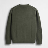 Maglione a Coste con Logo Stampato
