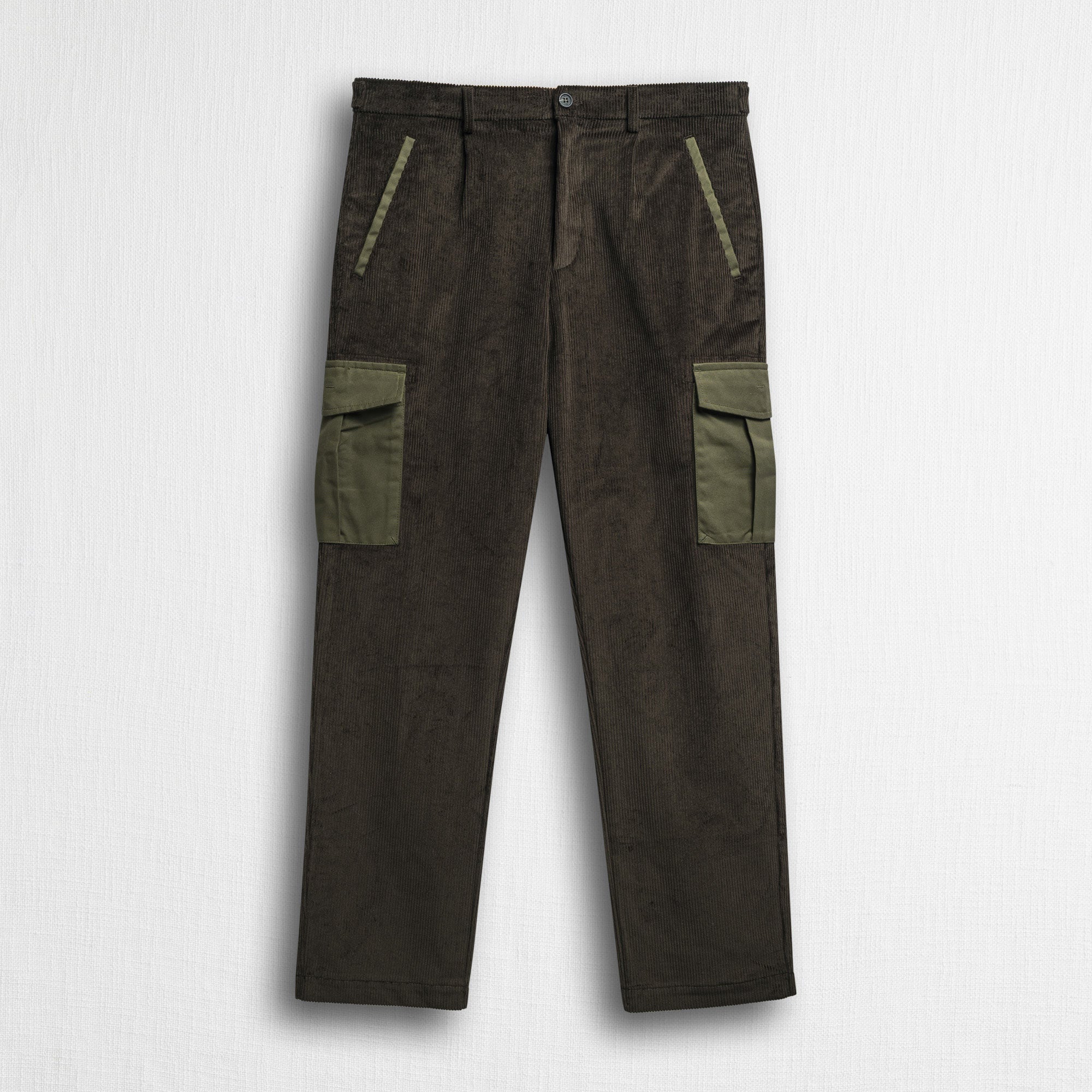 Pantaloni Chino in Velluto A Coste - Chocolate