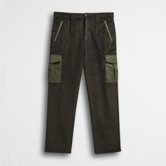 Pantaloni Chino in Velluto A Coste - Chocolate