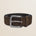 Cintura in Pelle Scamosciata Cerata Made in Italy fronte - Mid Brown