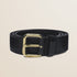 Cintura in Pelle Lavata Effetto Vintage fronte - Black