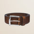 Cintura in Pelle Cerata con Borchie Country fronte - Cuir
