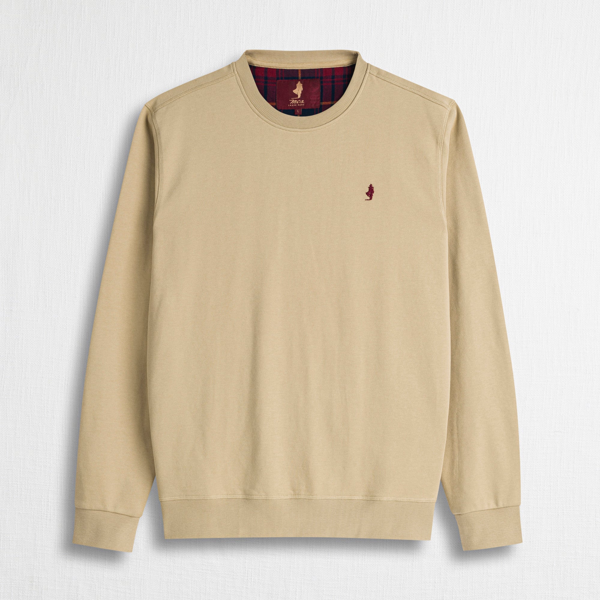 Felpa Girocollo 100% Cotone - Sand