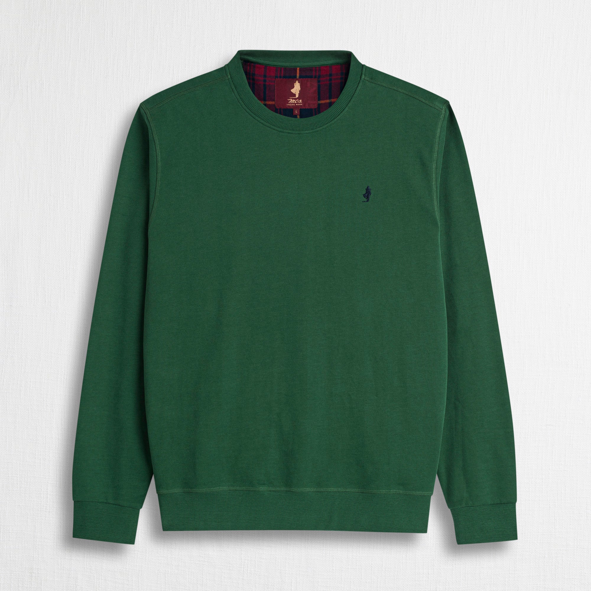 Felpa Girocollo 100% Cotone - Dark Green