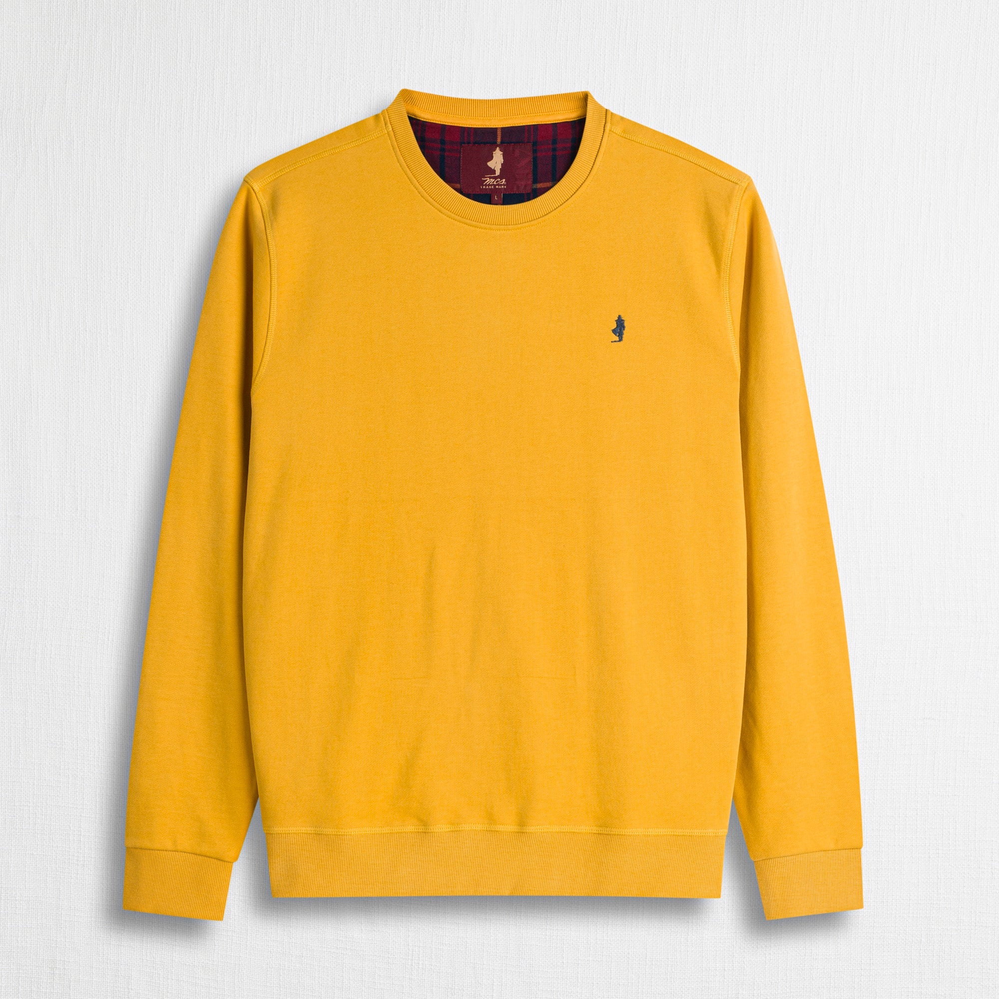 Felpa Girocollo 100% Cotone - Mineral Yellow