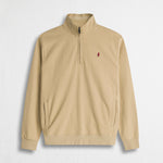 Felpa Mezza Zip 100% Cotone - Sand
