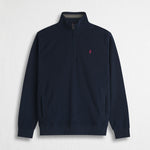 Felpa Mezza Zip 100% Cotone - Blue Navy