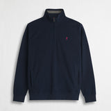 Felpa Mezza Zip 100% Cotone - Blue Navy