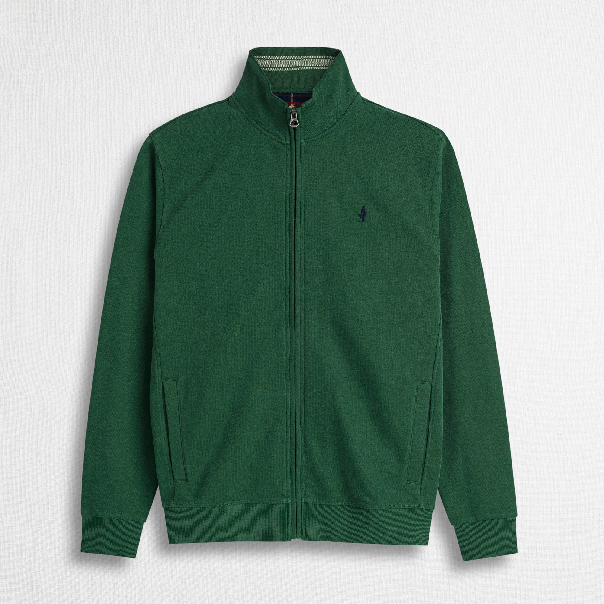 Felpa Full Zip 100% Cotone - Dark Green