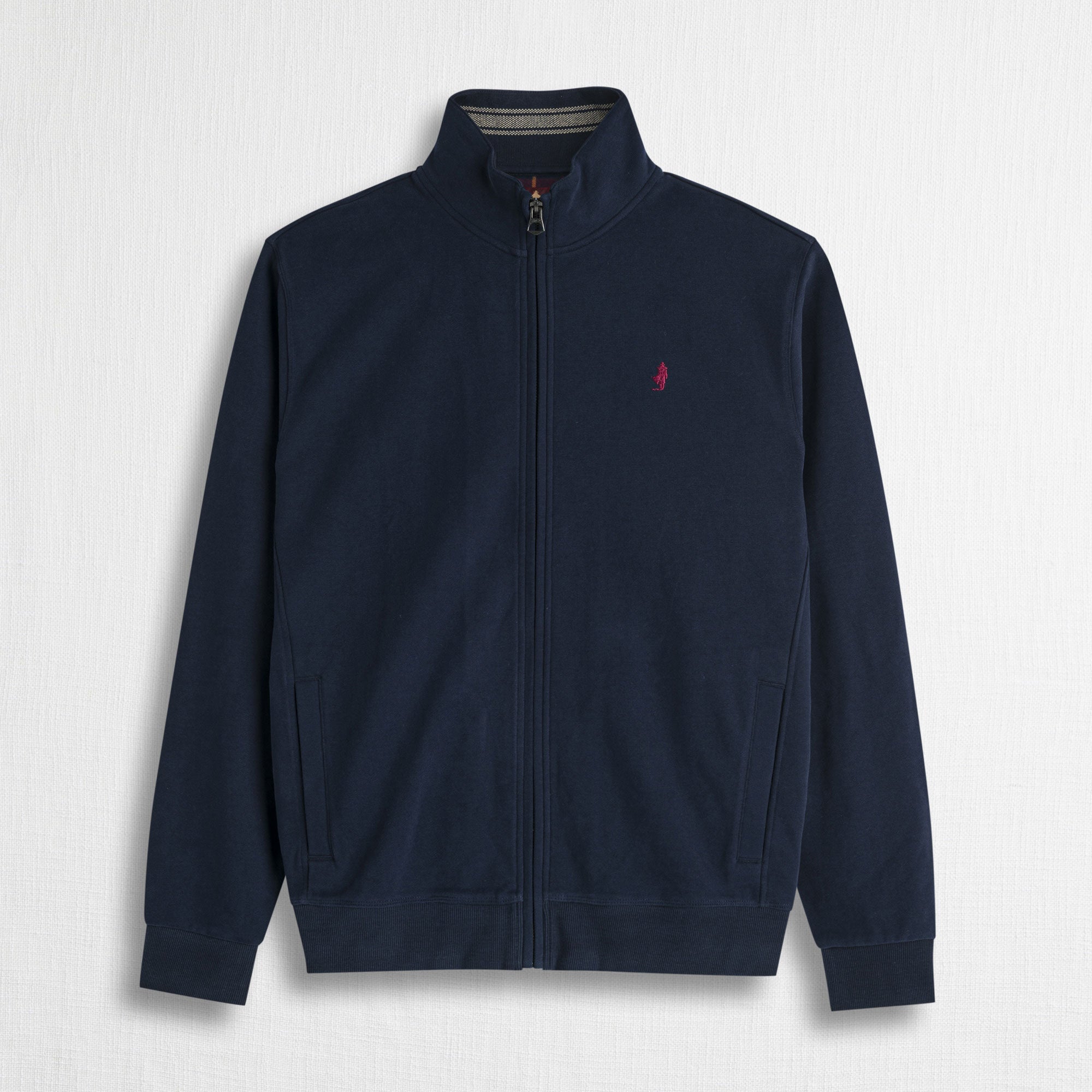 Felpa Full Zip 100% Cotone - Blue Navy