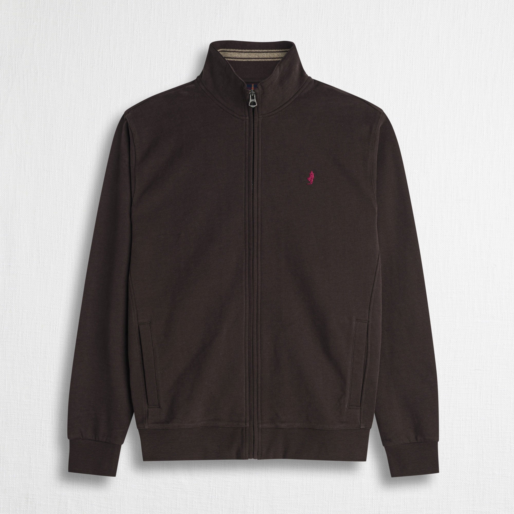 Felpa Full Zip 100% Cotone - Chocolate