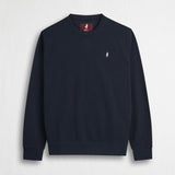 Felpa 100% cotone girocollo - Navy Blue